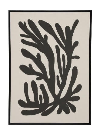 Coral A Textured Canvas w black frame