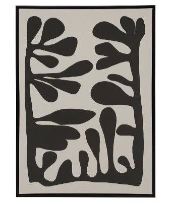 Coral B textured Canvas w black frame