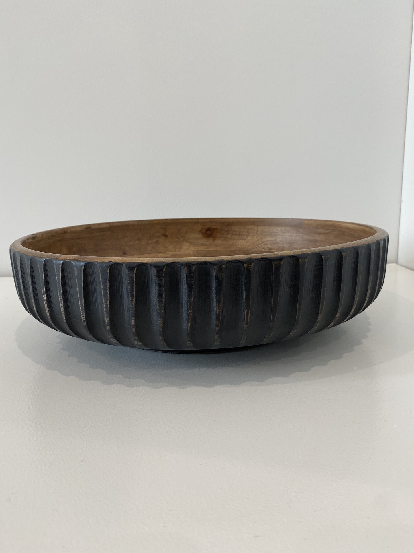 Serengeti engraved large black bowl