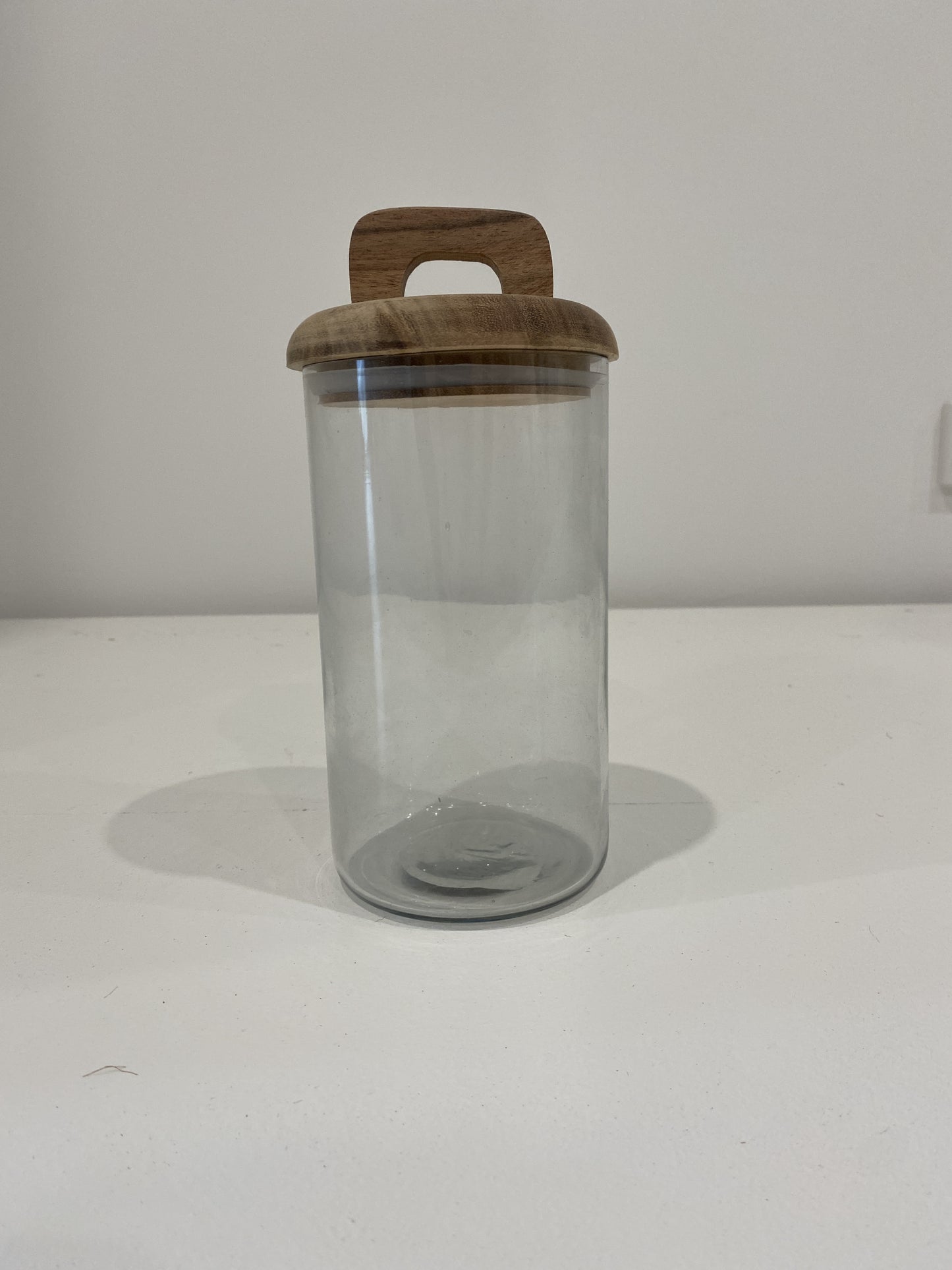 Amaya Glass/wood Canister Large