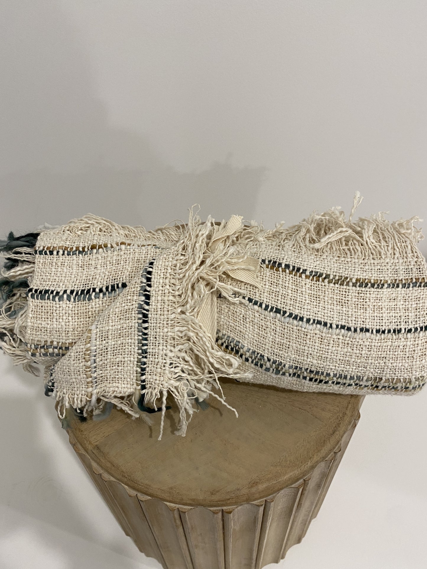 Ortun Cotton Throw 125cmx150cm grey/natural