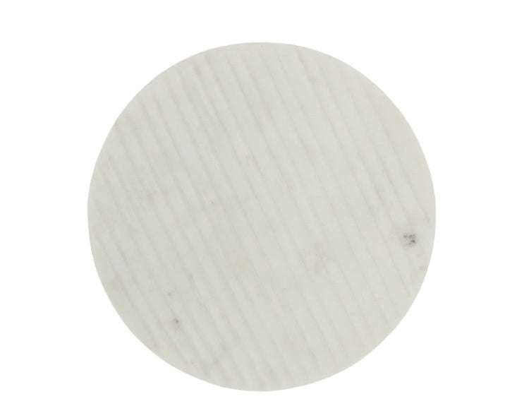 Mara Marble Round Trivet/ White