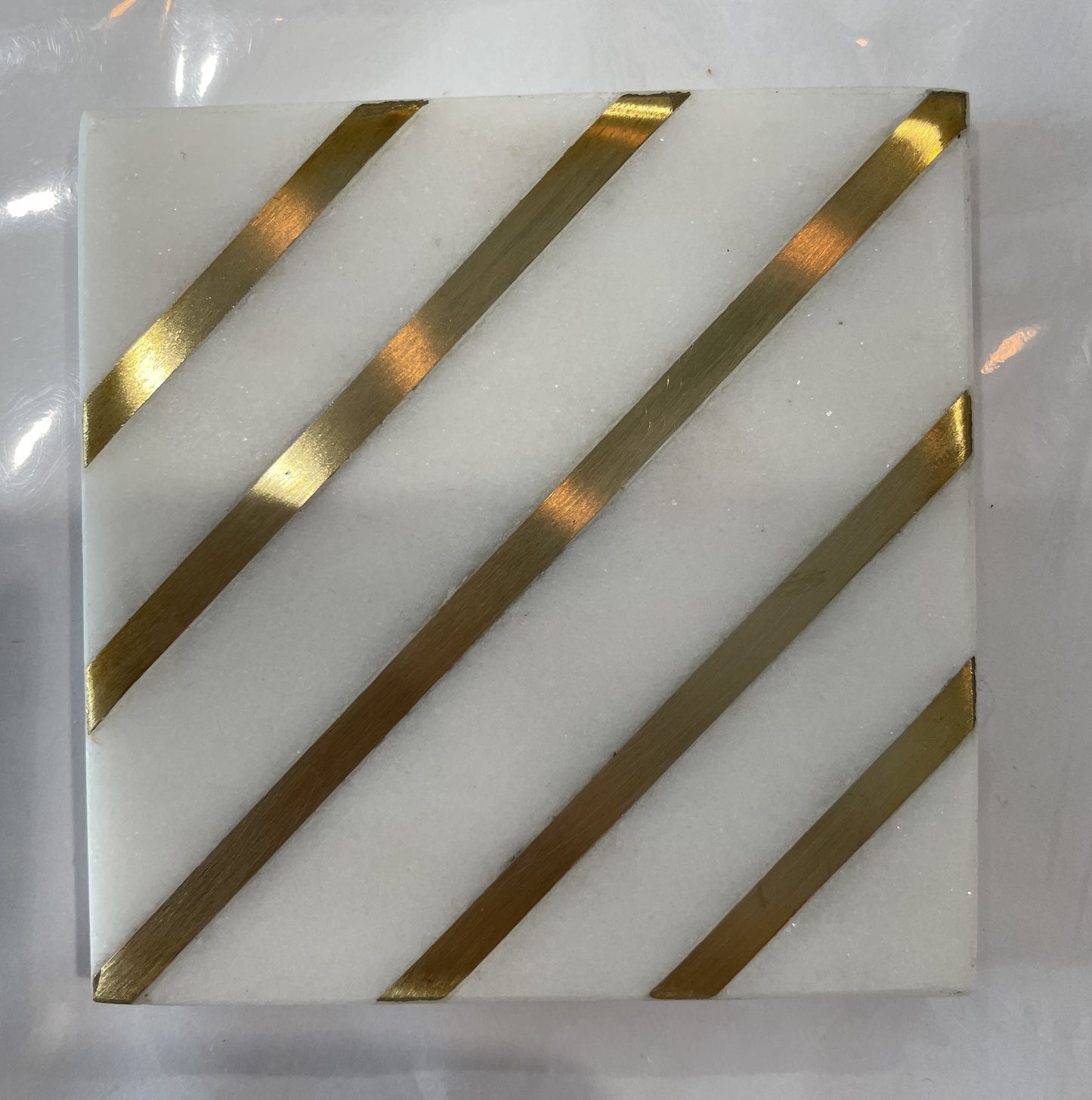 Striped marble coasters 4 coasters