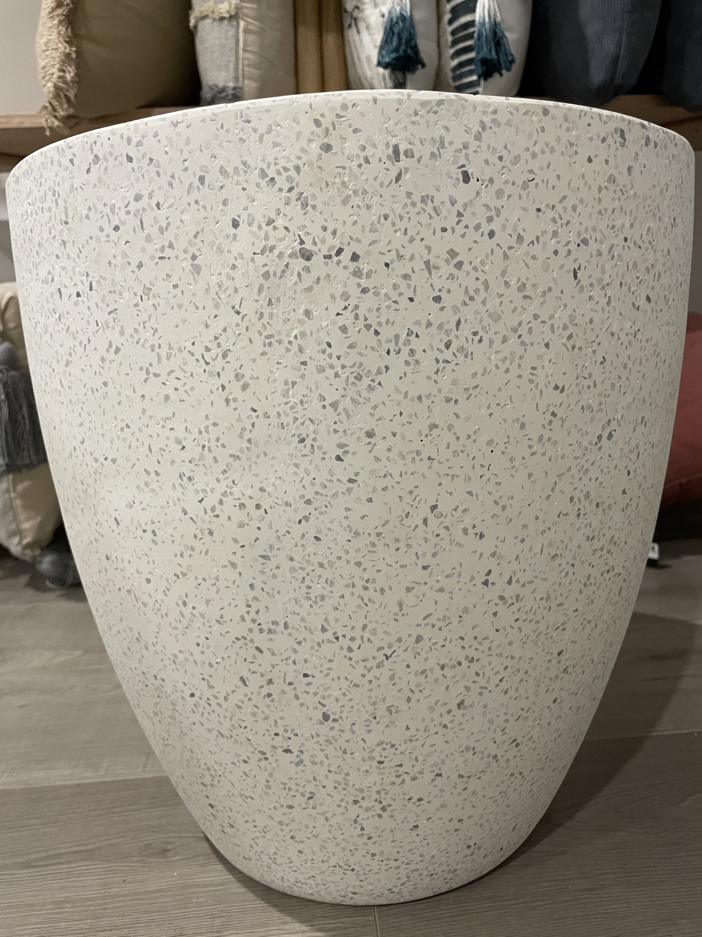 Terrazzo Garden Pot Large White