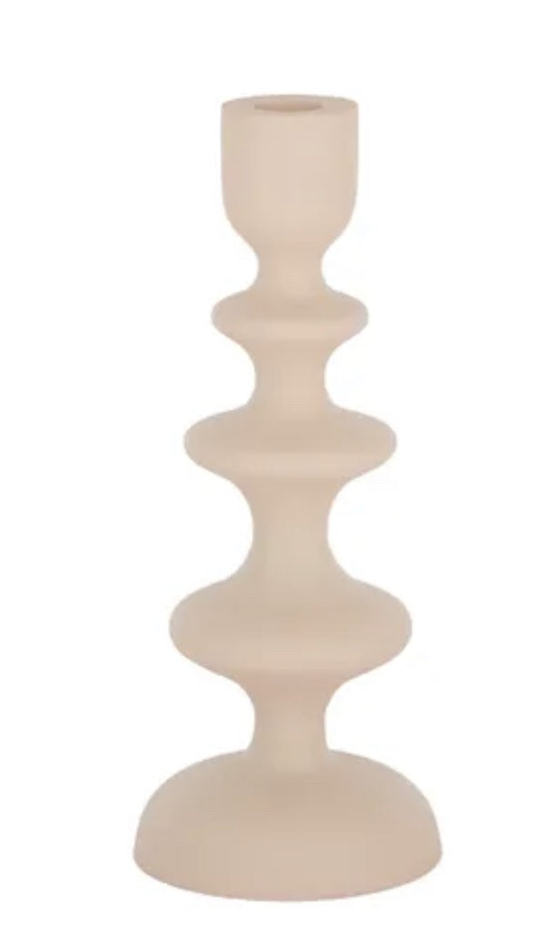 Ava Metal Candleholder Nude