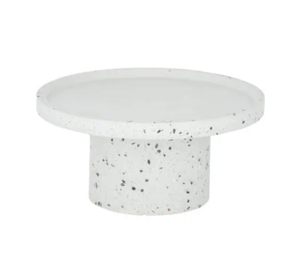 Giada Terrazzo Cake stand White