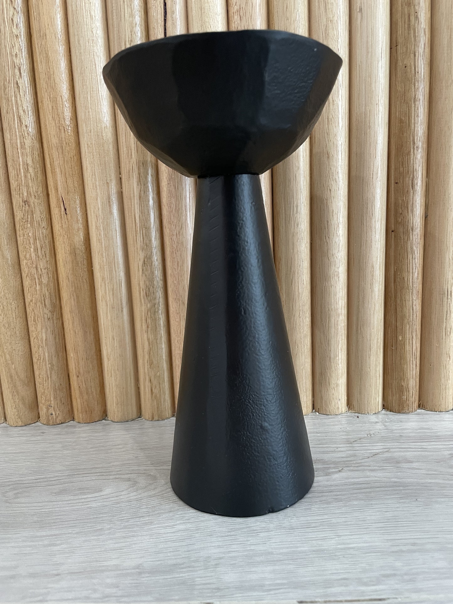 Norah Black small Candle Holder
