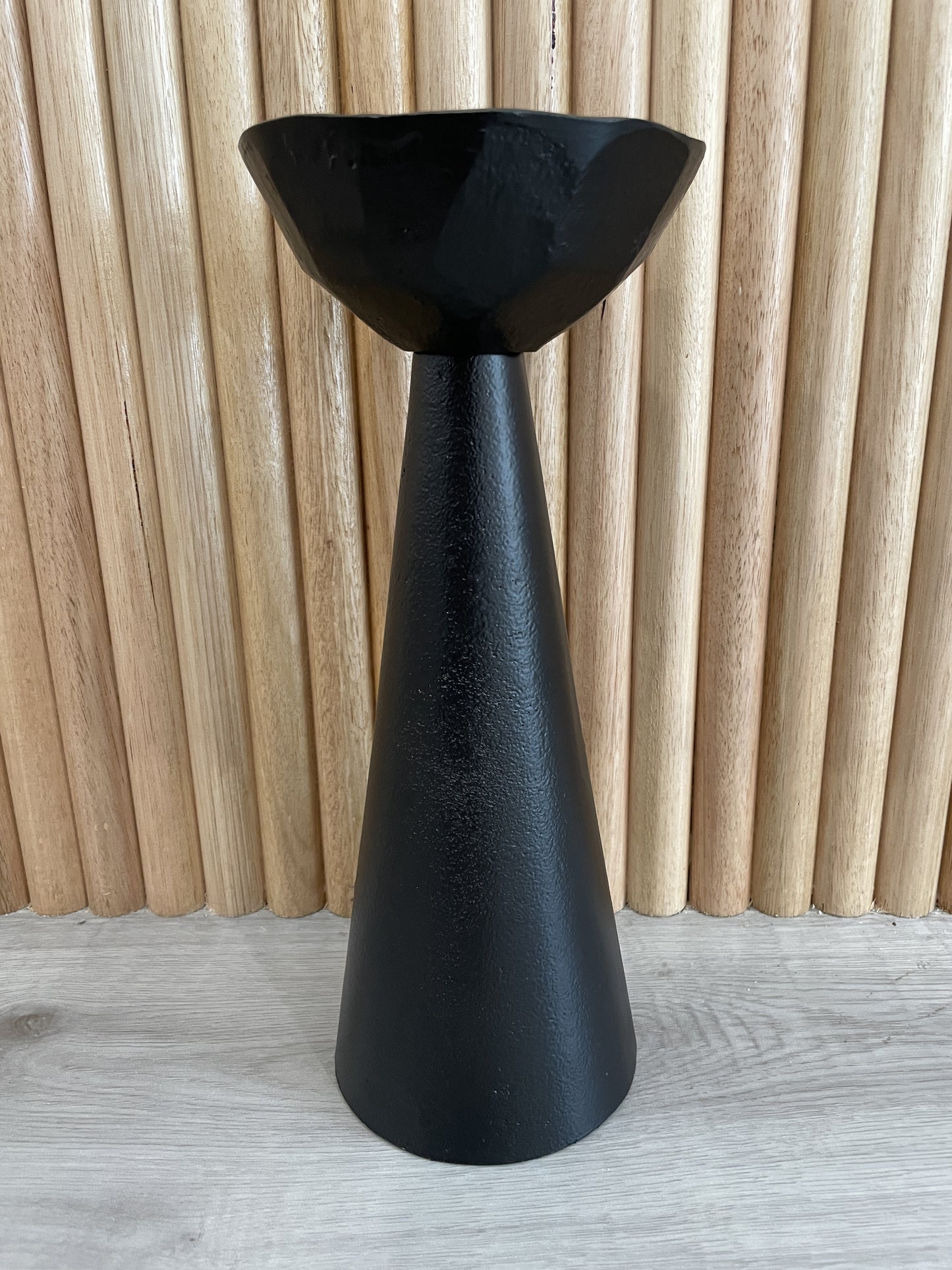 Norah Black Large candle holder