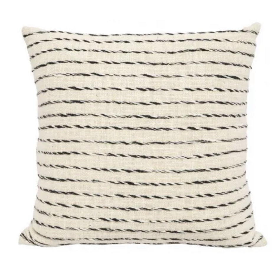 Martino cushion in natural and black