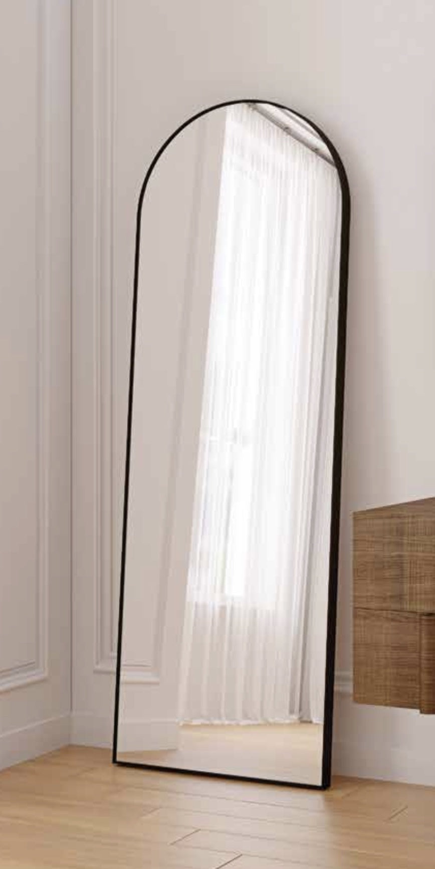 Piza Arch mirror black flame