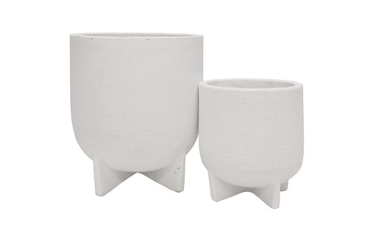 Adela Cement pot textured Large