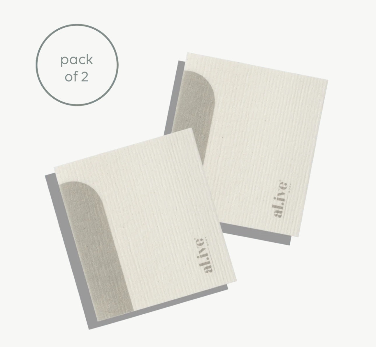 Al.ive BIODEGRADABLE DISH CLOTH SET OF 2