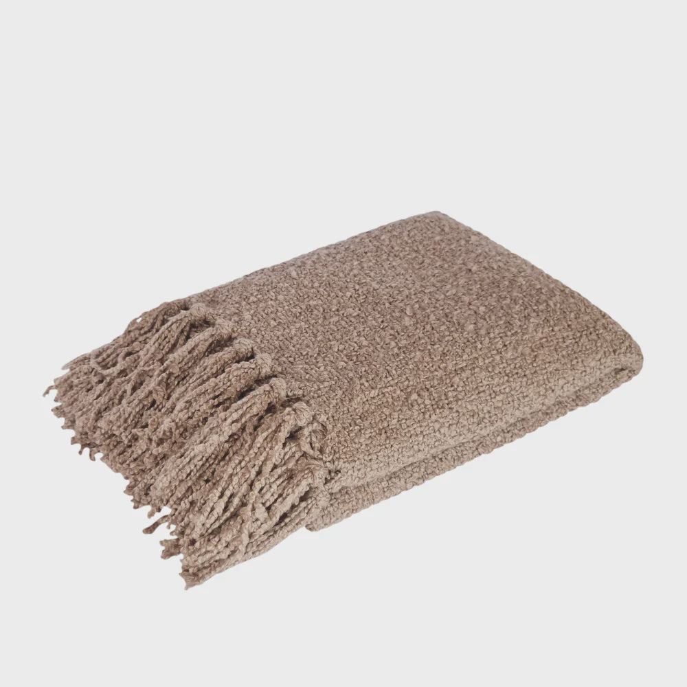 Jade throw warm taupe