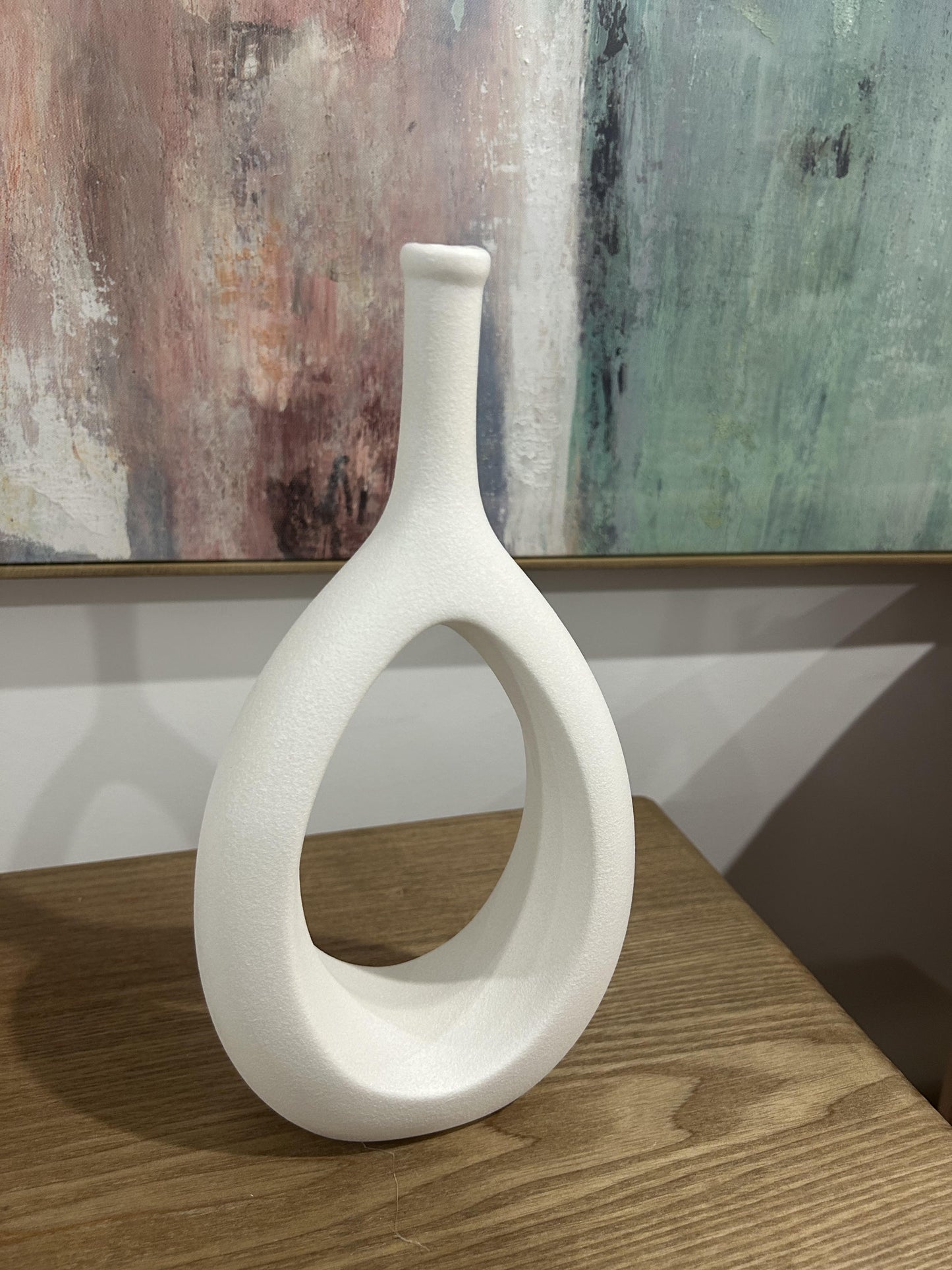 tear drop statement vase white