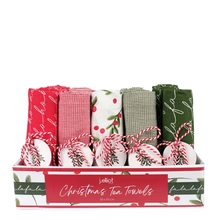 Jingle Gift Set of 20 Tea Towel Multi