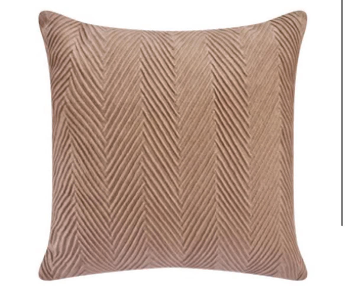 chevvy cushion warm taupe