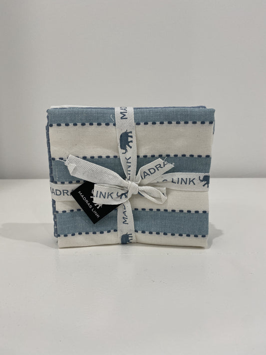 Woven Sky Blue tea towel 3 pack