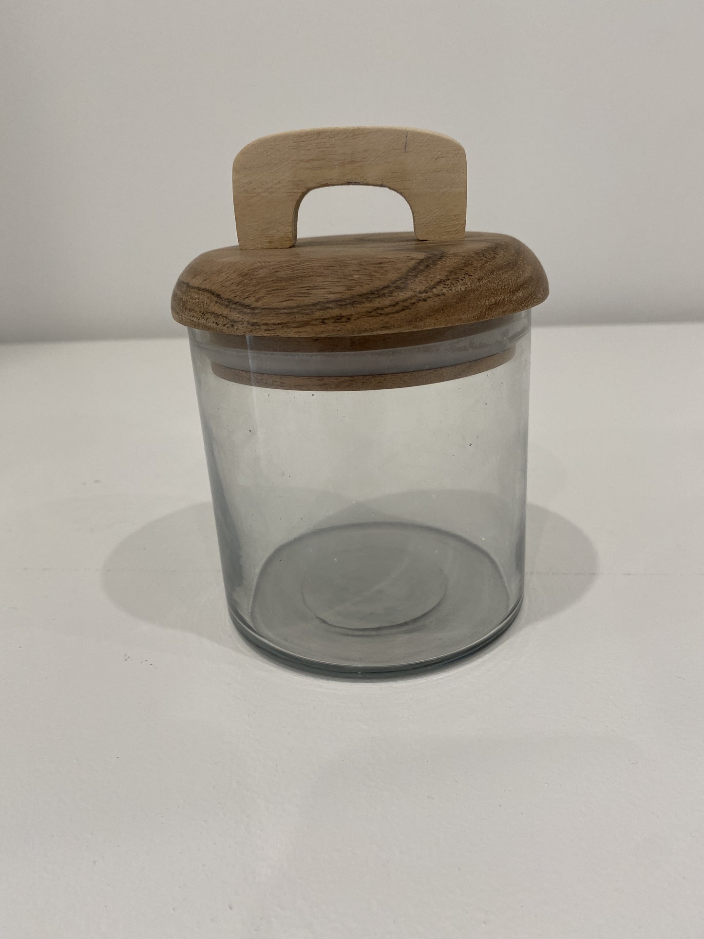 Amaya Glass/wood Canister small