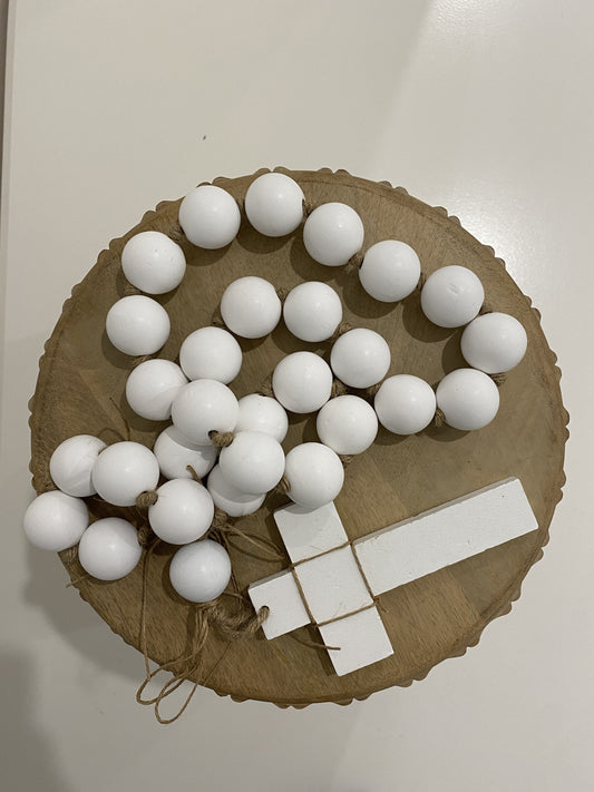 Chakra Wooden beads w cross