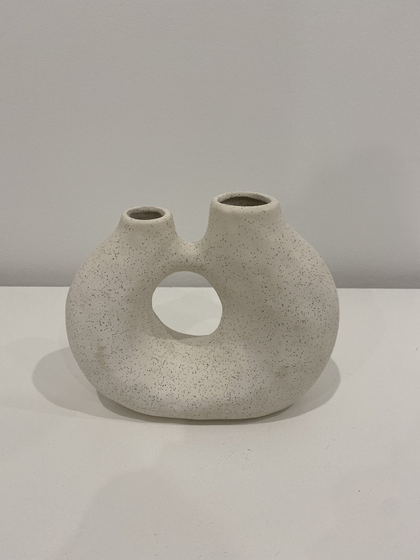 Toroid Ceramic Vase Ivory