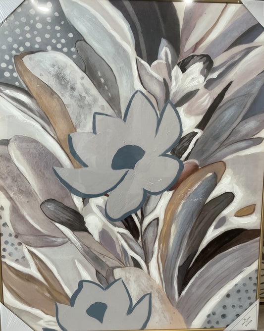 Bysia Oak Frame Oil Artwork