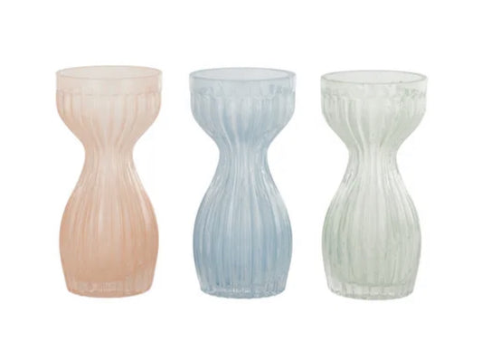 Krissy Glass Vase Light Blue or Peach