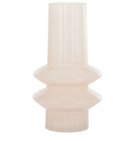 Leyre Glass Vase 16.5x30cm Milky peach