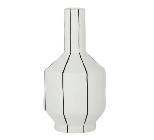 Mono Ceramic Vase  Black/ white