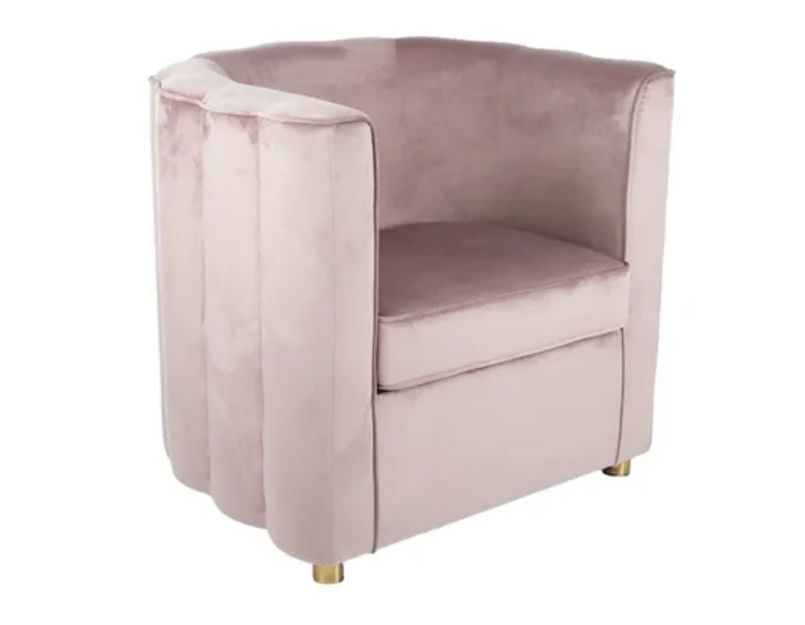 Romeo Velvet Arm Chair Lilac