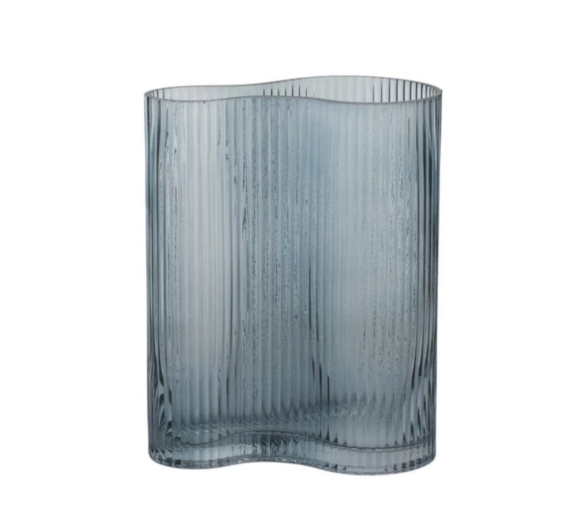 Swell Glass Vase Blue