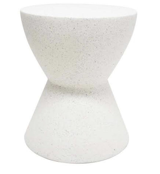 Terrazzo Round Stool - White