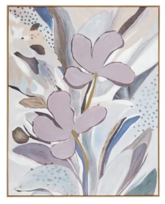 Viola Oak Frame Oil Paint Mauve