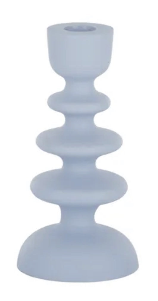 Ava Metal Candleholder Denim