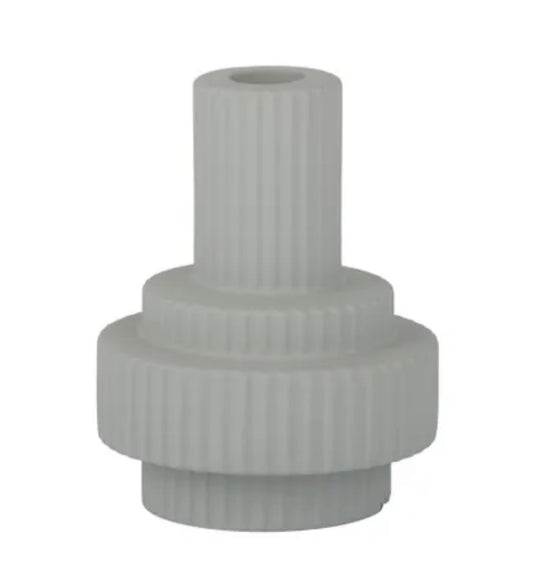 Verona Ceramic Candleholder Grey