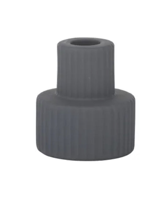 Verona Ceramic candleholder Dark Grey