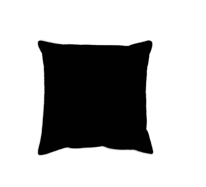 Clifton Black Velvet Piped Cushion