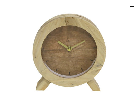 Issada Solid wood Table clock with Glass face