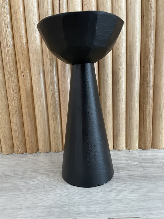 Norah Black small Candle Holder
