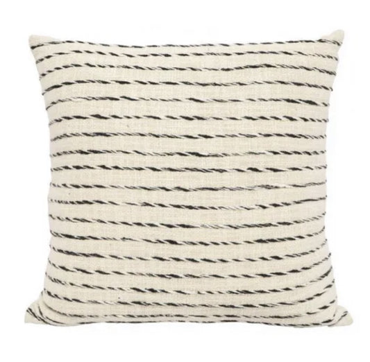 Martino cushion in natural and black