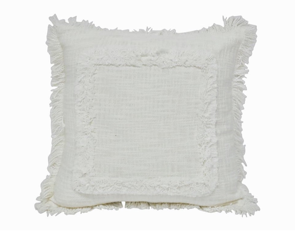 Amina Textured Cushion White
