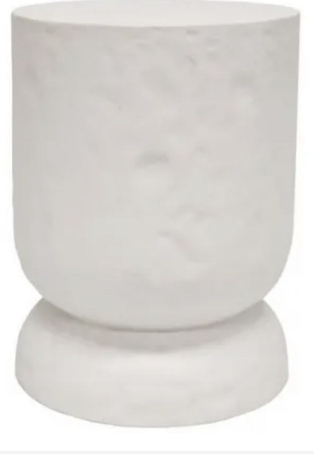 Organic Cement stool White