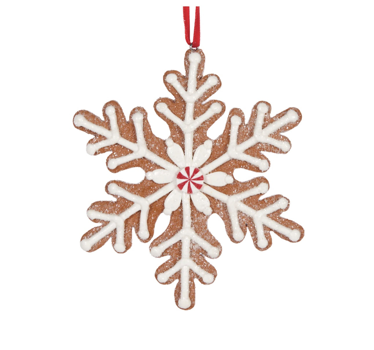 Snowflake gingerbread star hanging