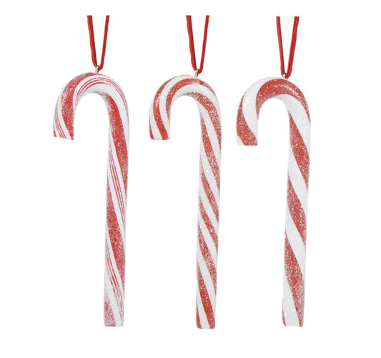 Set of 3 Candy canes hanging