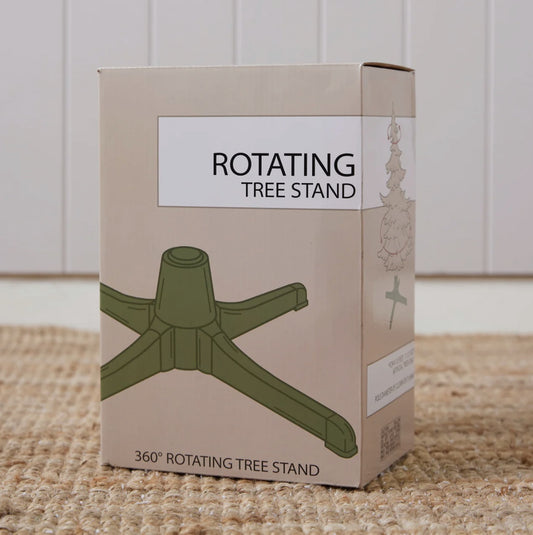Rotating base for pre-lit christmas tree