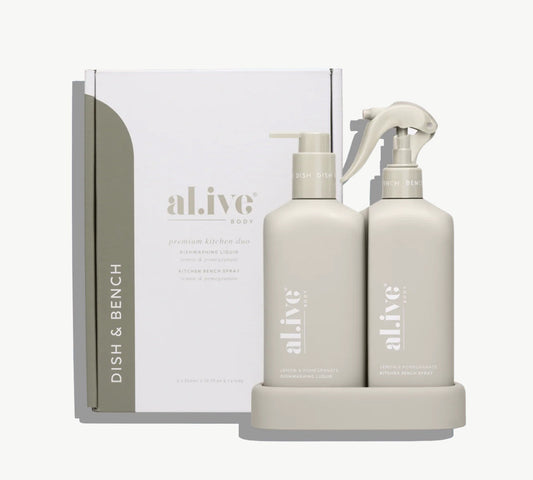 Al.ive BENCH SPRAY & DISHWASHING LIQUID DUO PACK