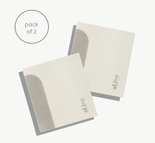 Al.ive BIODEGRADABLE DISH CLOTH SET OF 2